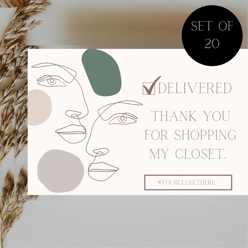 SET OF 20 Thank You Inserts - 5x7 - Poshmark Packaging - FREE Personalization